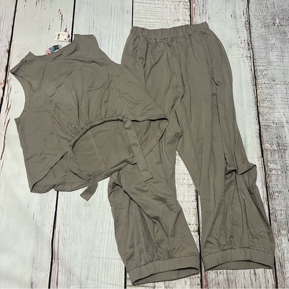 Free People Pants - Free People Talley Set Medium NWT Slouchy harem pants, hi low sleeveless top
